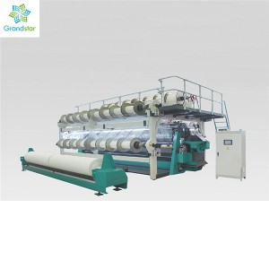 Máy đôi Needle Bar Raschel Warp Knitting Machine Giày Vải Jacquard Raschel